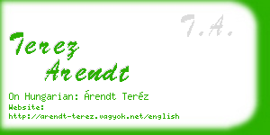 terez arendt business card